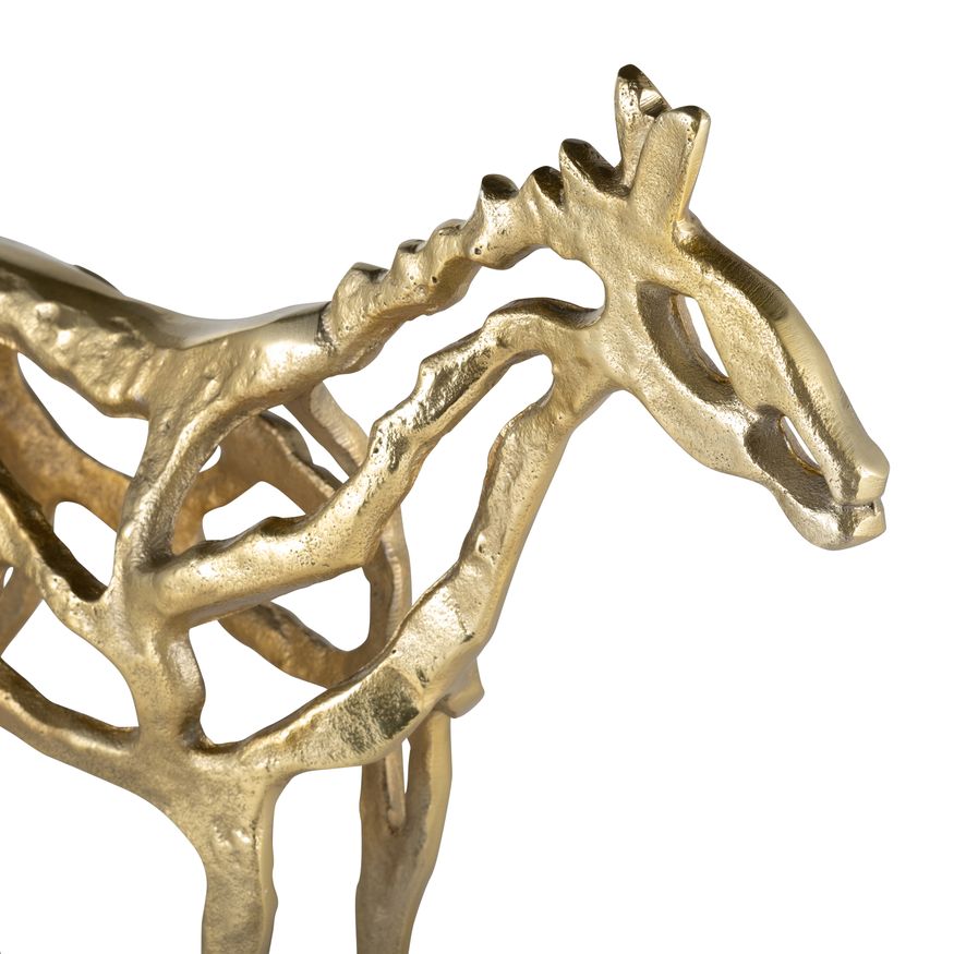 Sagebrook 14" Metal Horse Illusion Sculpture - Gold