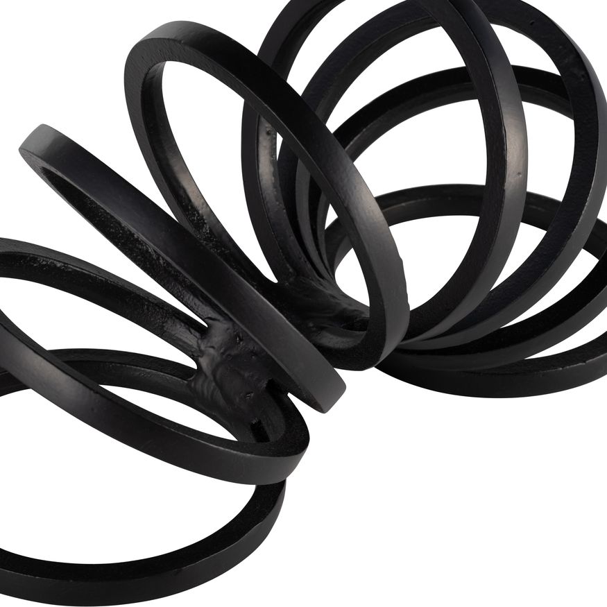 Sagebrook 11" Metal Slinky Ring Decor - Black