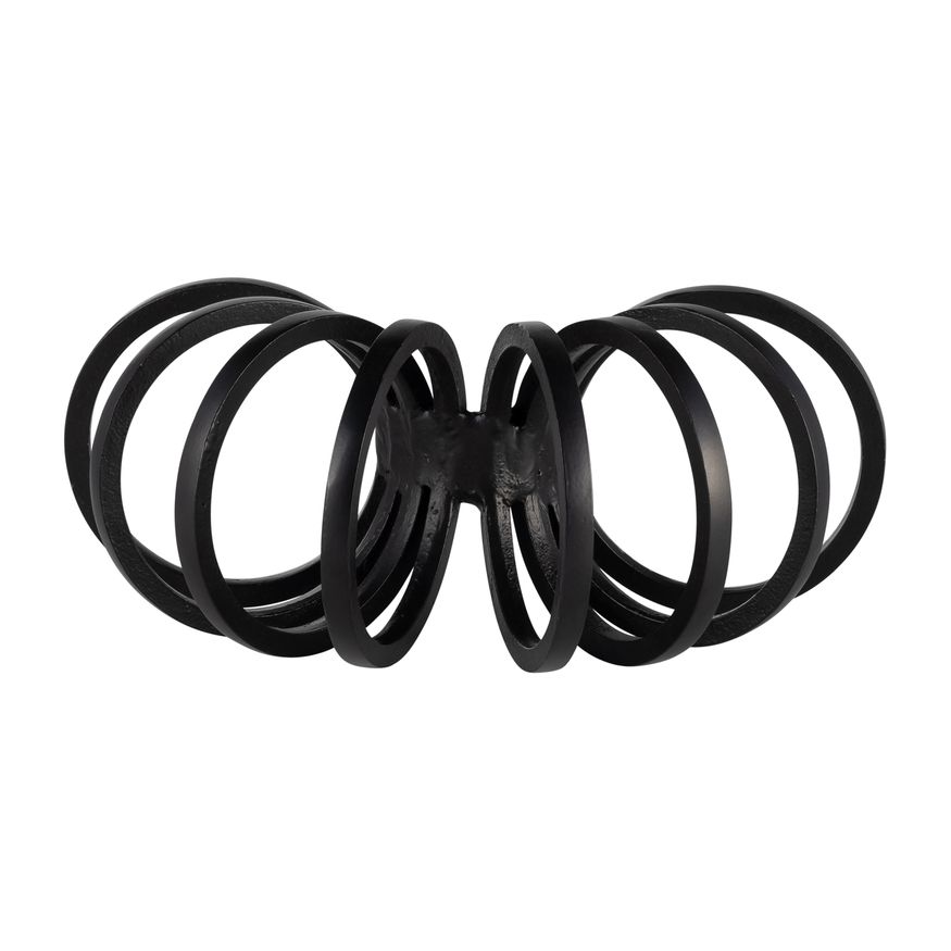 Sagebrook 11" Metal Slinky Ring Decor - Black