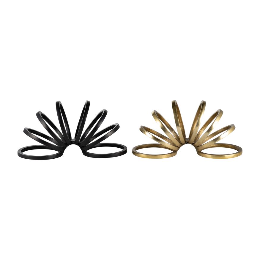 Sagebrook 11" Metal Slinky Ring Decor - Black