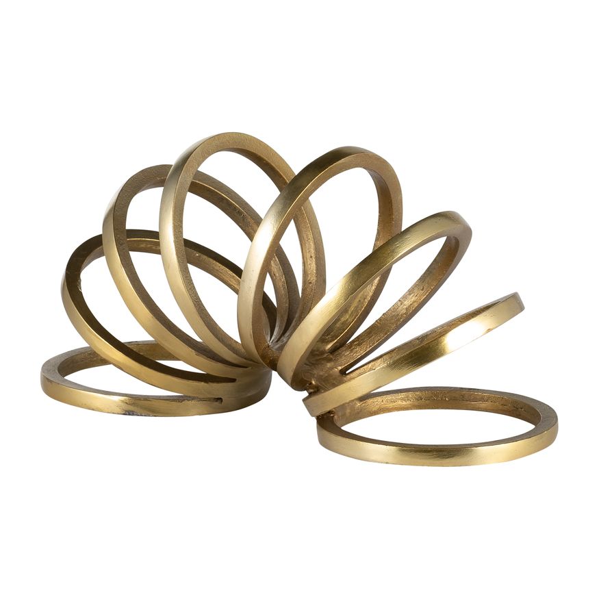 Sagebrook 11" Metal Slinky Ring Decor - Gold