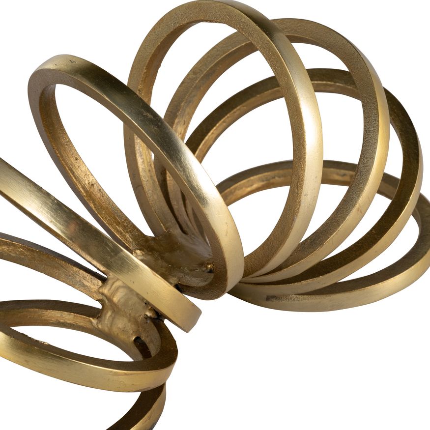 Sagebrook 11" Metal Slinky Ring Decor - Gold