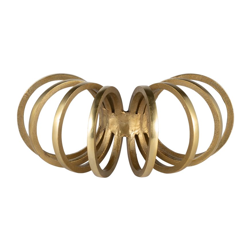 Sagebrook 11" Metal Slinky Ring Decor - Gold