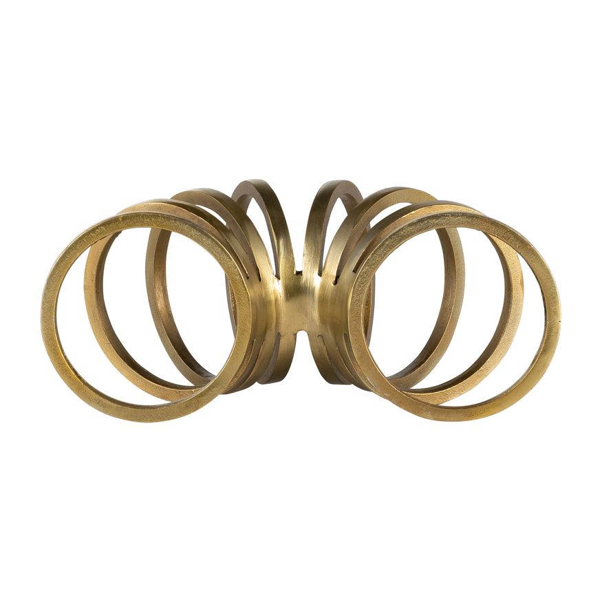 Sagebrook 11" Metal Slinky Ring Decor - Gold