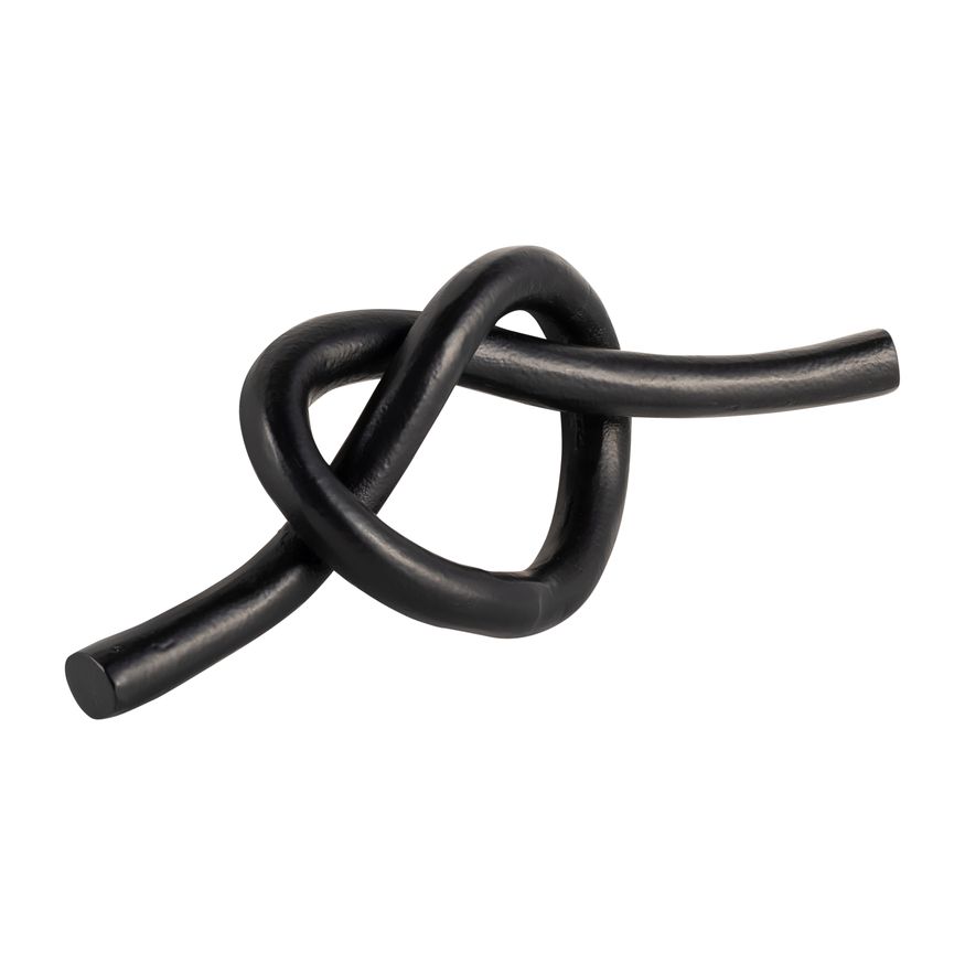 Sagebrook 12" Metal Single Knot Decor - Black