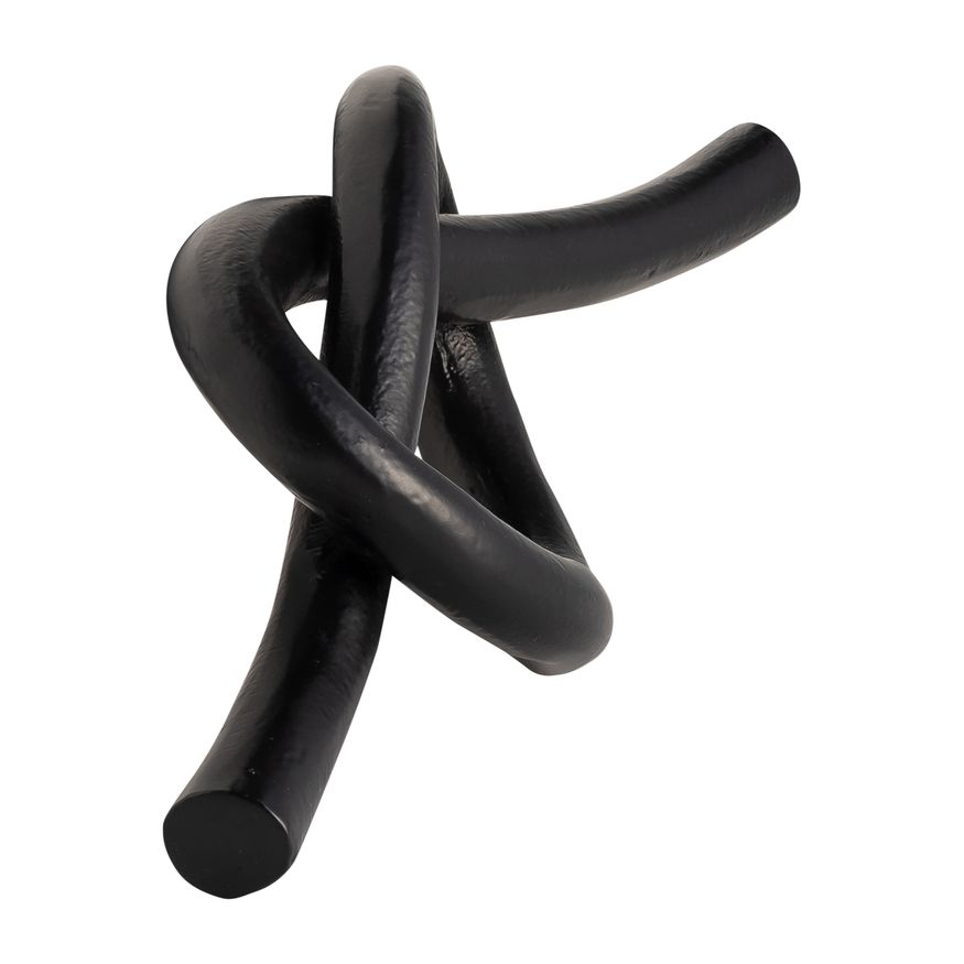 Sagebrook 12" Metal Single Knot Decor - Black