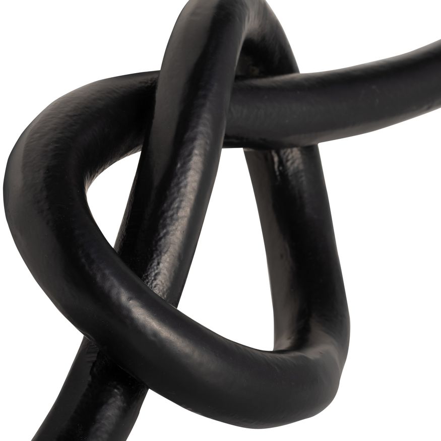 Sagebrook 12" Metal Single Knot Decor - Black