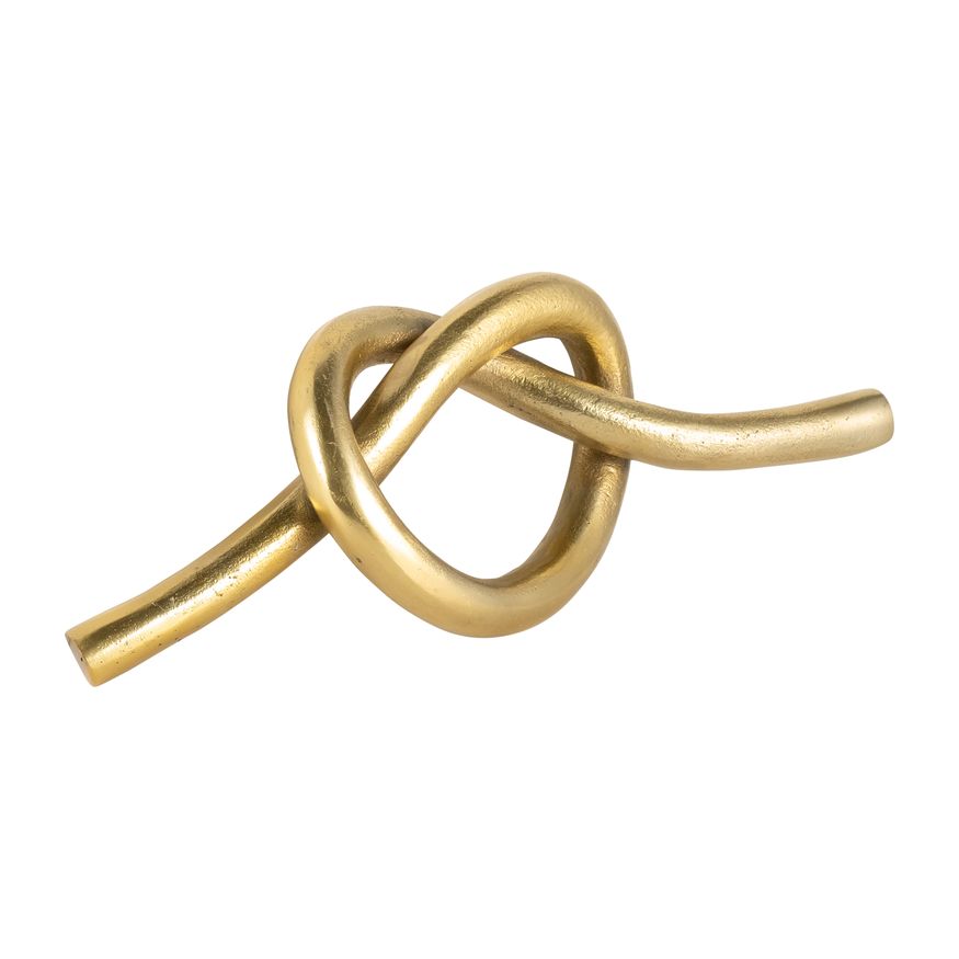 Sagebrook 12" Metal Single Knot Decor - Gold