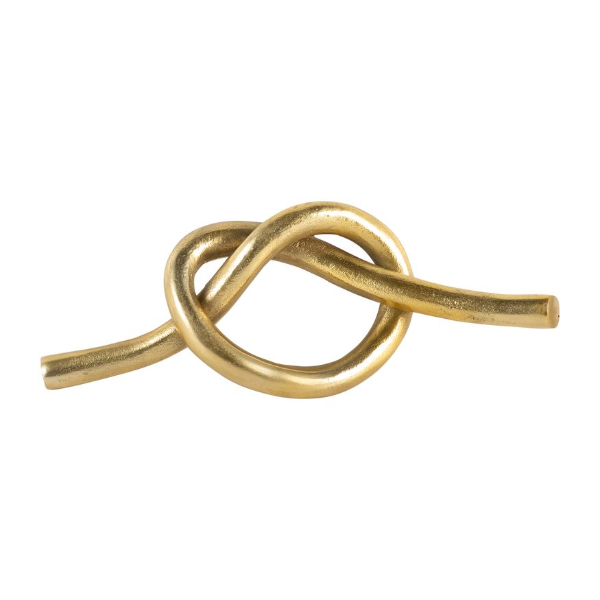 Sagebrook 12" Metal Single Knot Decor - Gold