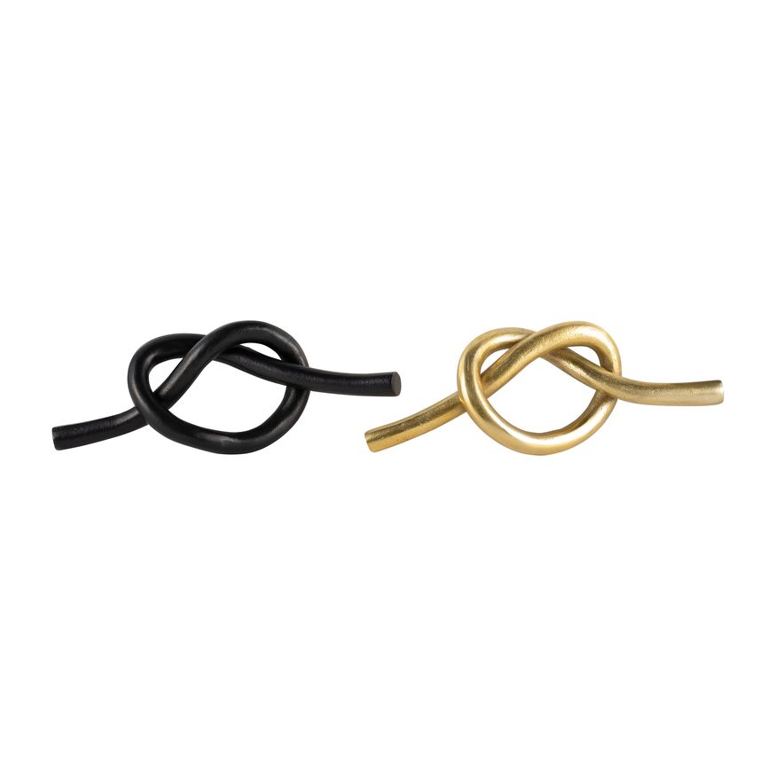 Sagebrook 12" Metal Single Knot Decor - Gold