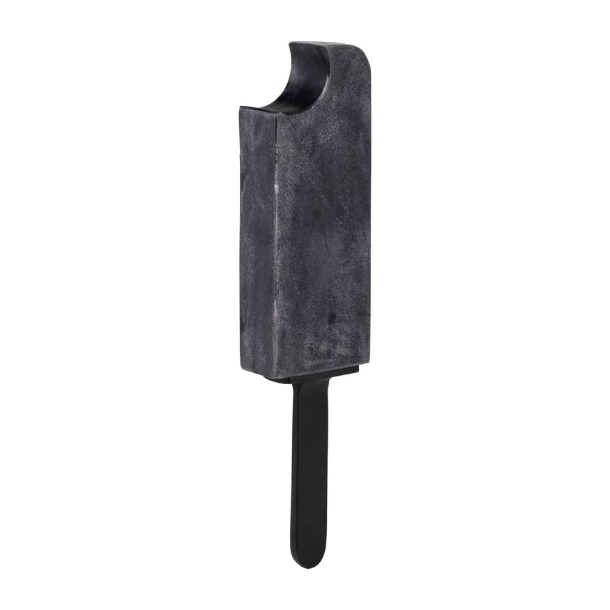 Sagebrook 13" Metal/Marble Bitten Popsicle Decor - Black