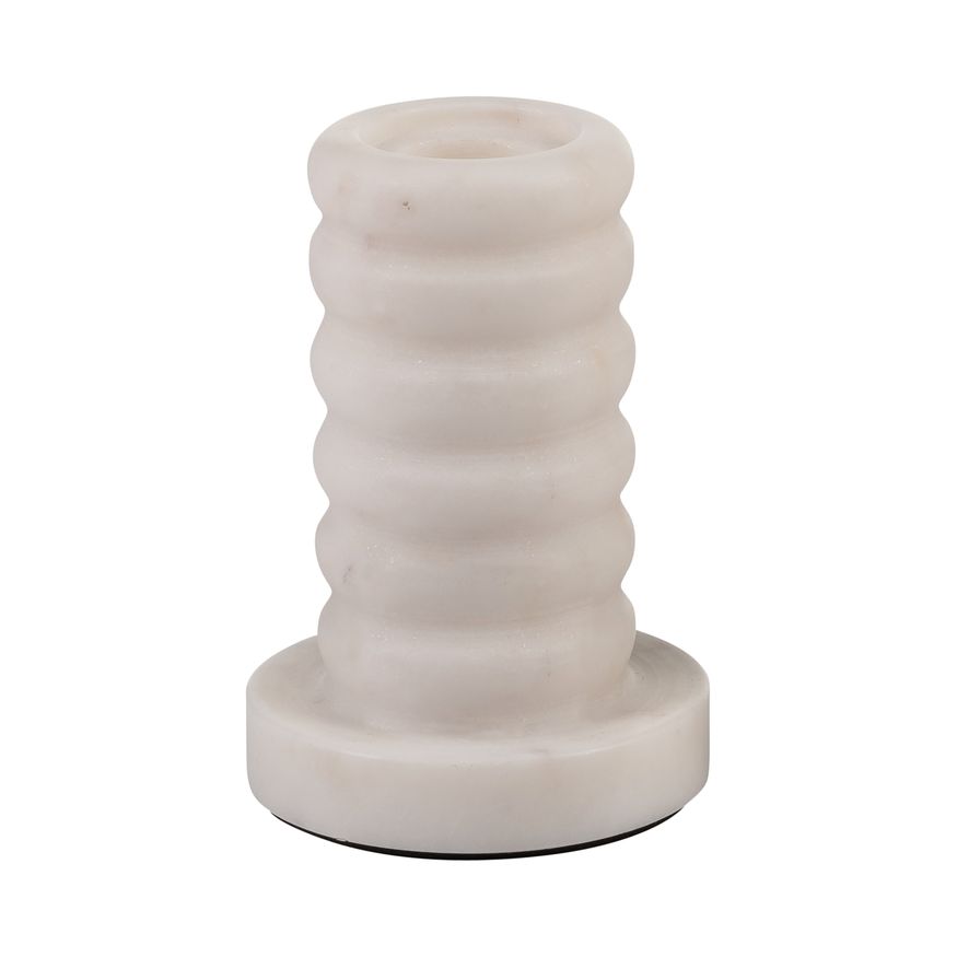 Sagebrook 5" Marble Ribbed Taper Candle Holder