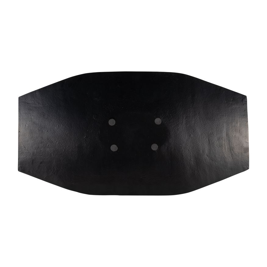 Sagebrook - 16"/21" Metal Geometric Disk Plate (Set Of 2) in Black