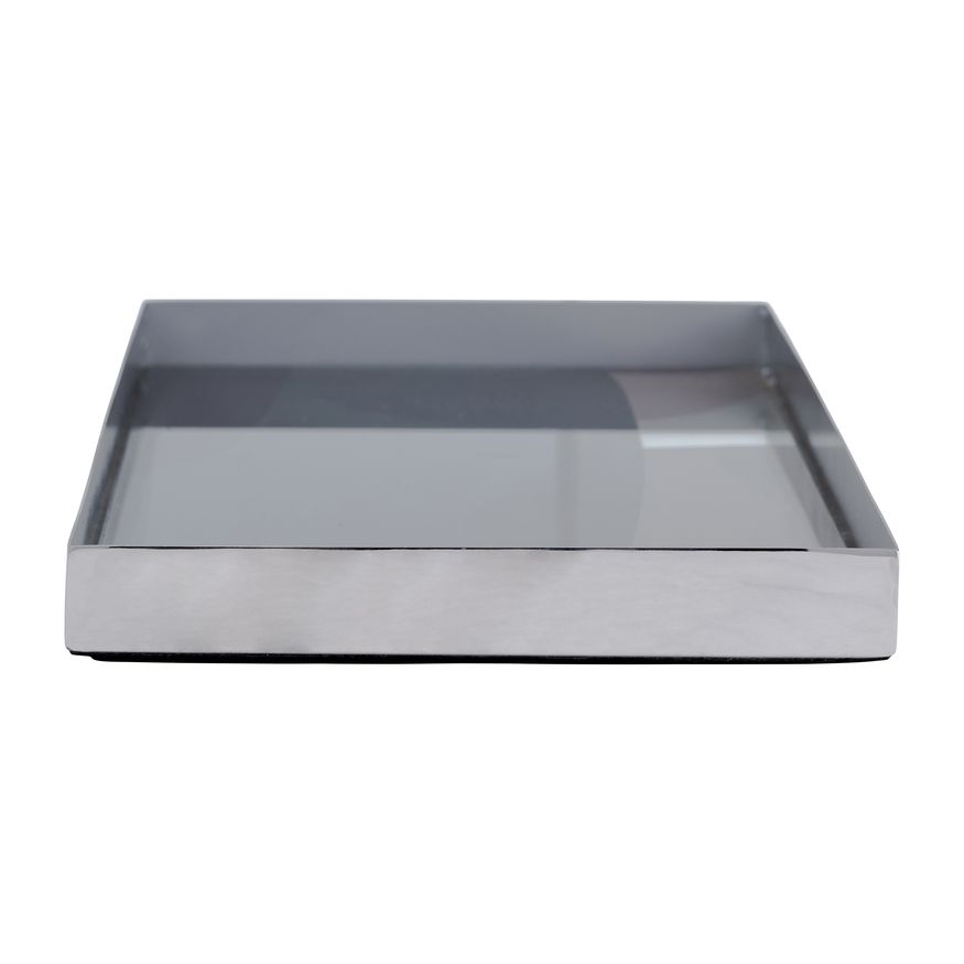 Sagebrook - 16"/20" Metal/Glass Tray (Set Of 2) in Nickel/Multi