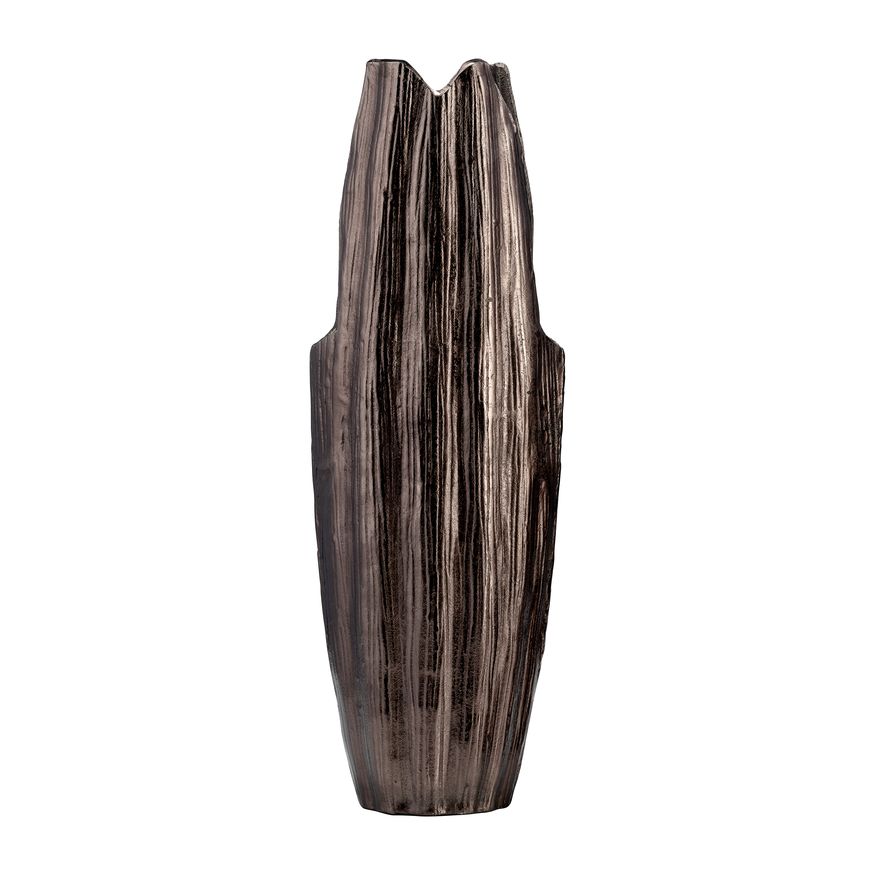 Sagebrook 24" Metal Abstract Ridged Vase