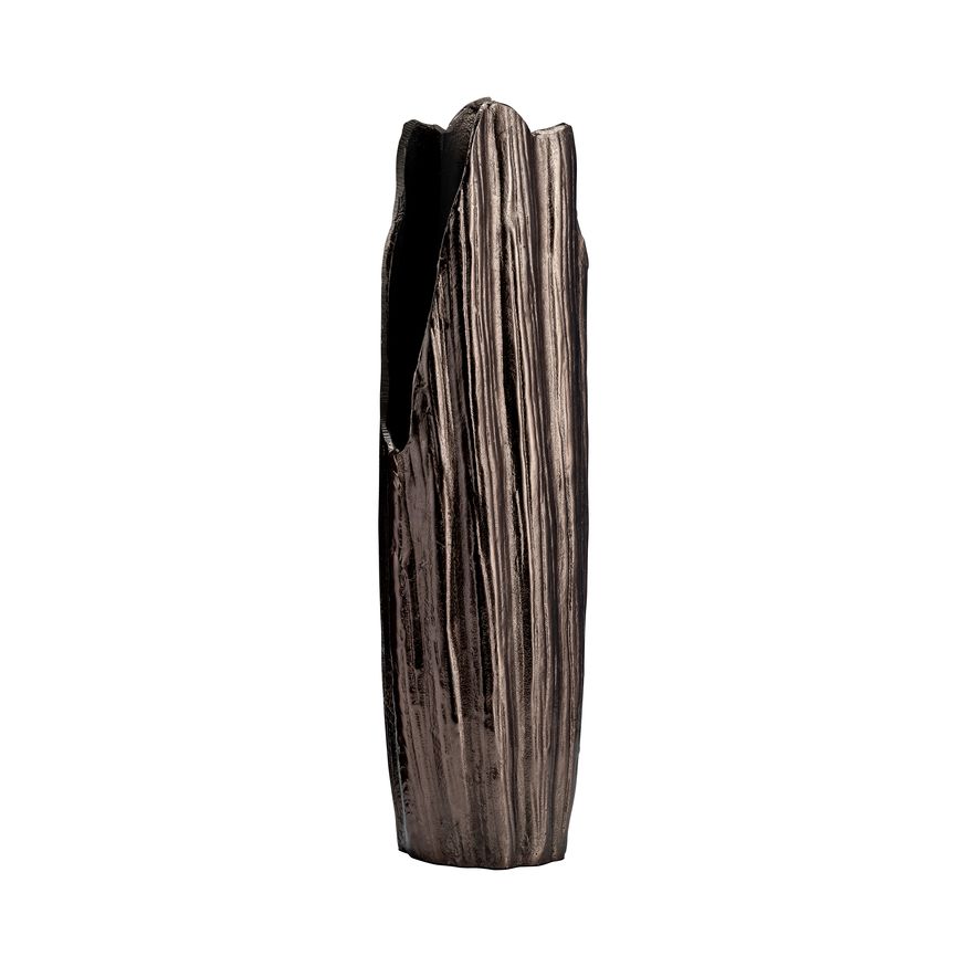 Sagebrook 24" Metal Abstract Ridged Vase