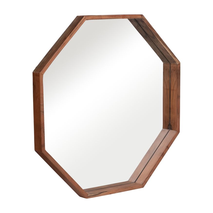 Sagebrook™ Wood Octagon Shaped Mirror - Cherry