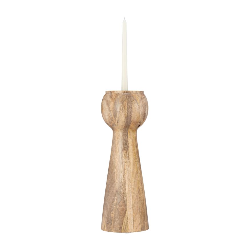 Sagebrook 18" Wood Candle Holder - Brown