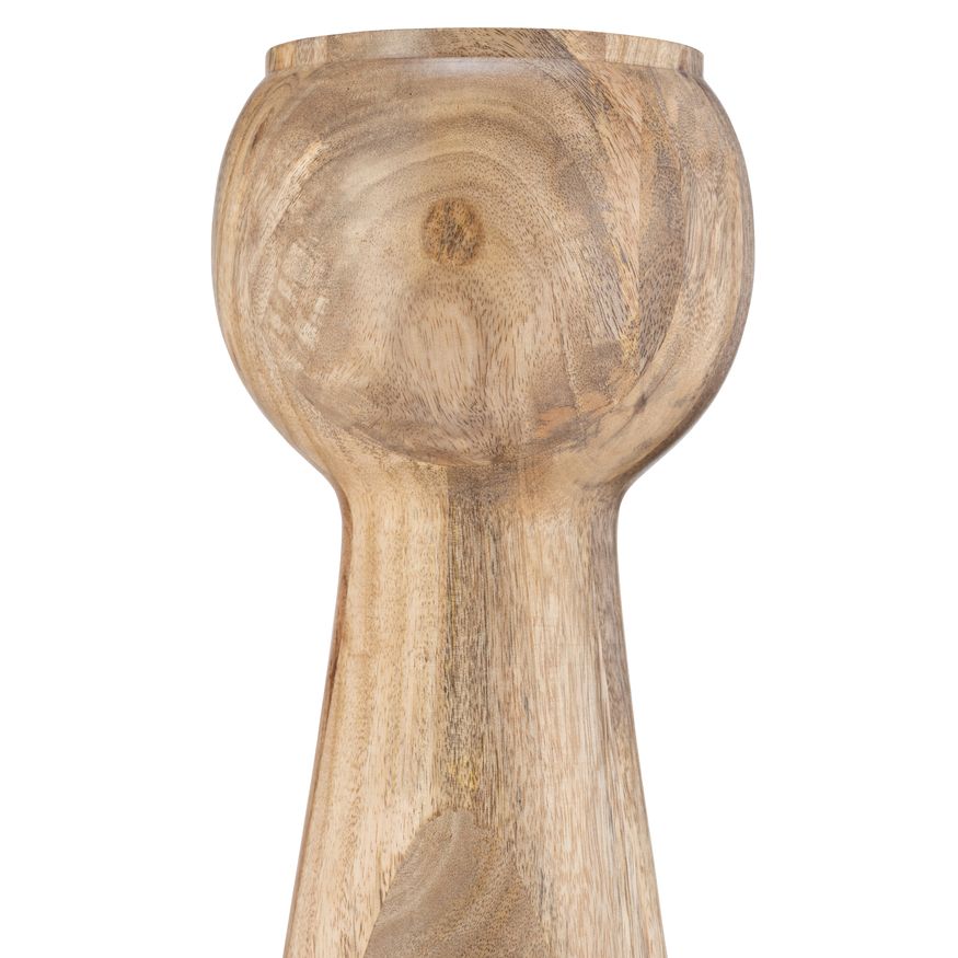 Sagebrook 18" Wood Candle Holder - Brown