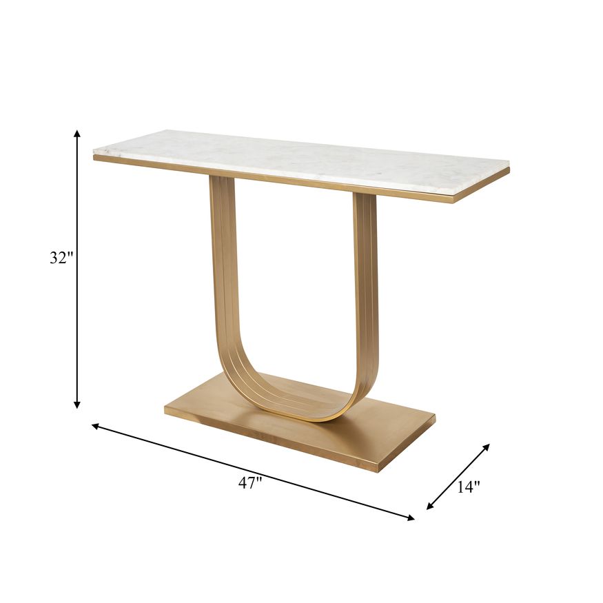 Sagebrook - Metal/Marble Accent Table