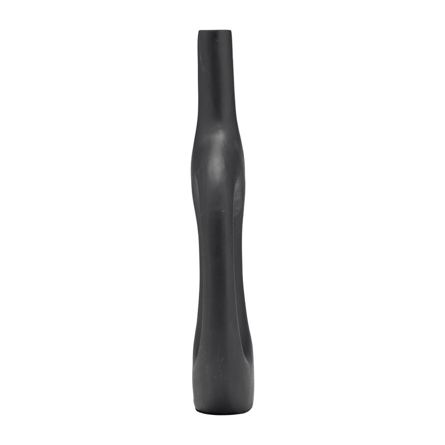 Sagebrook 15" Metal Hollow Handles Vase - Black