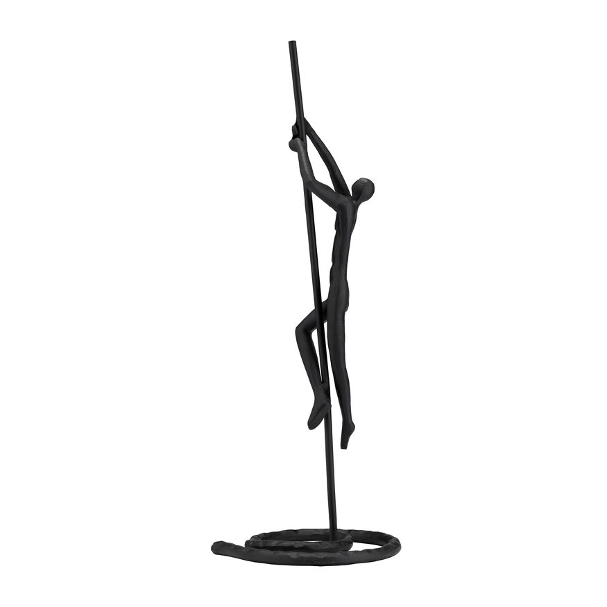 Sagebrook - 24" Metal Climbing Man Sculpture in Black