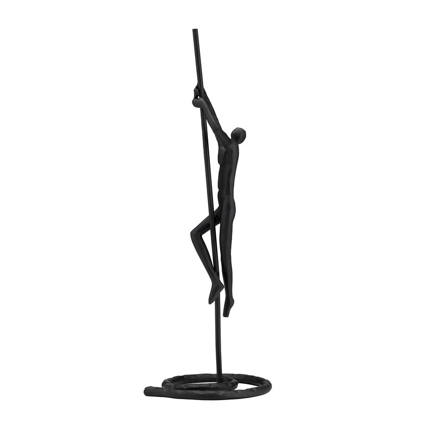 Sagebrook - 24" Metal Climbing Man Sculpture in Black