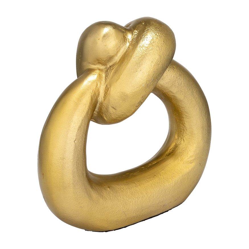 Sagebrook 11" Metal Broad Knot Ring Sculpture - Gold