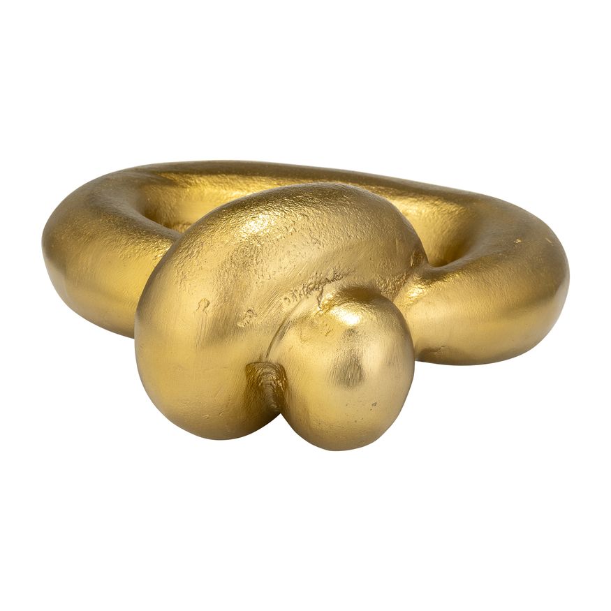 Sagebrook 11" Metal Broad Knot Ring Sculpture - Gold