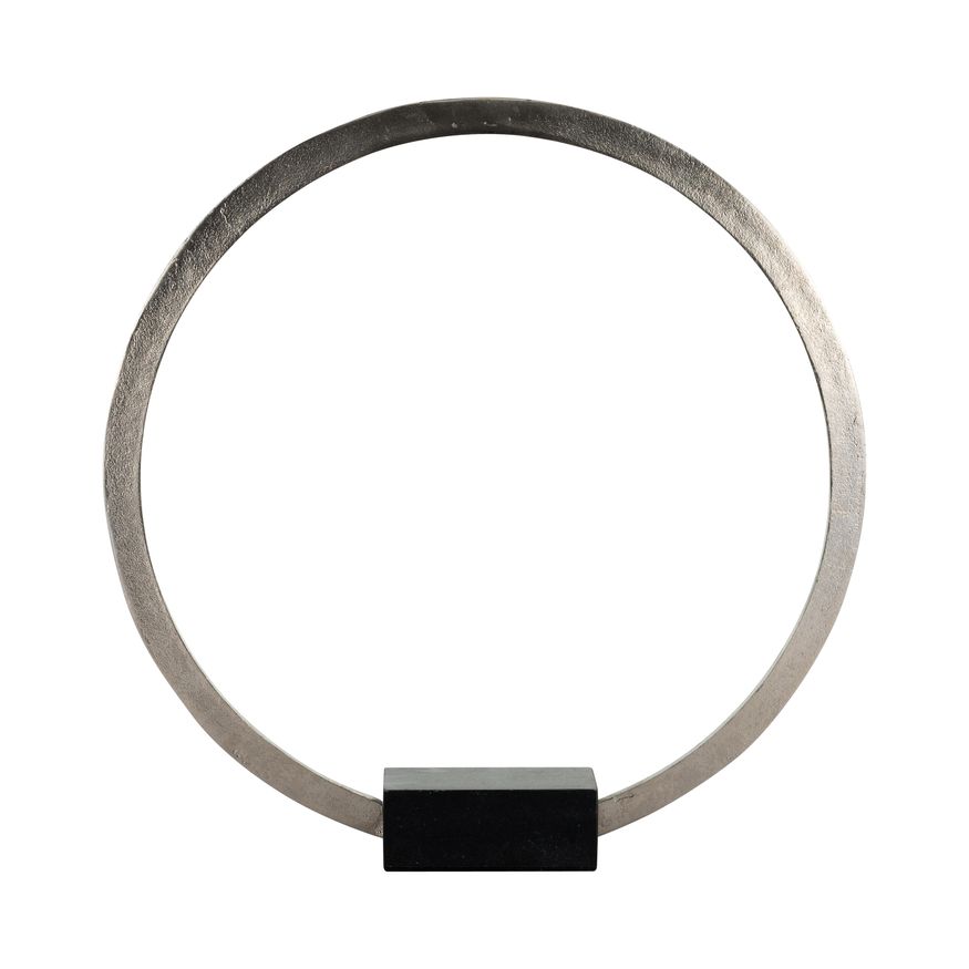 Sagebrook Metal,19",standing Ring With base ,nickel/Black