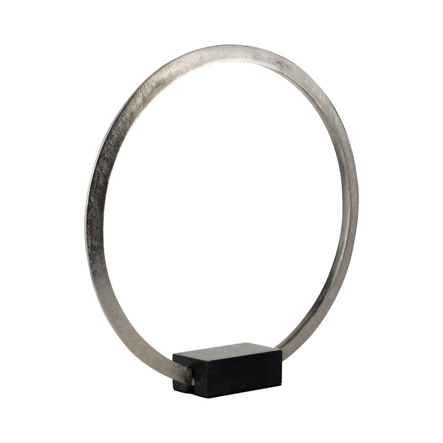 Sagebrook Metal,19",standing Ring With base ,nickel/Black