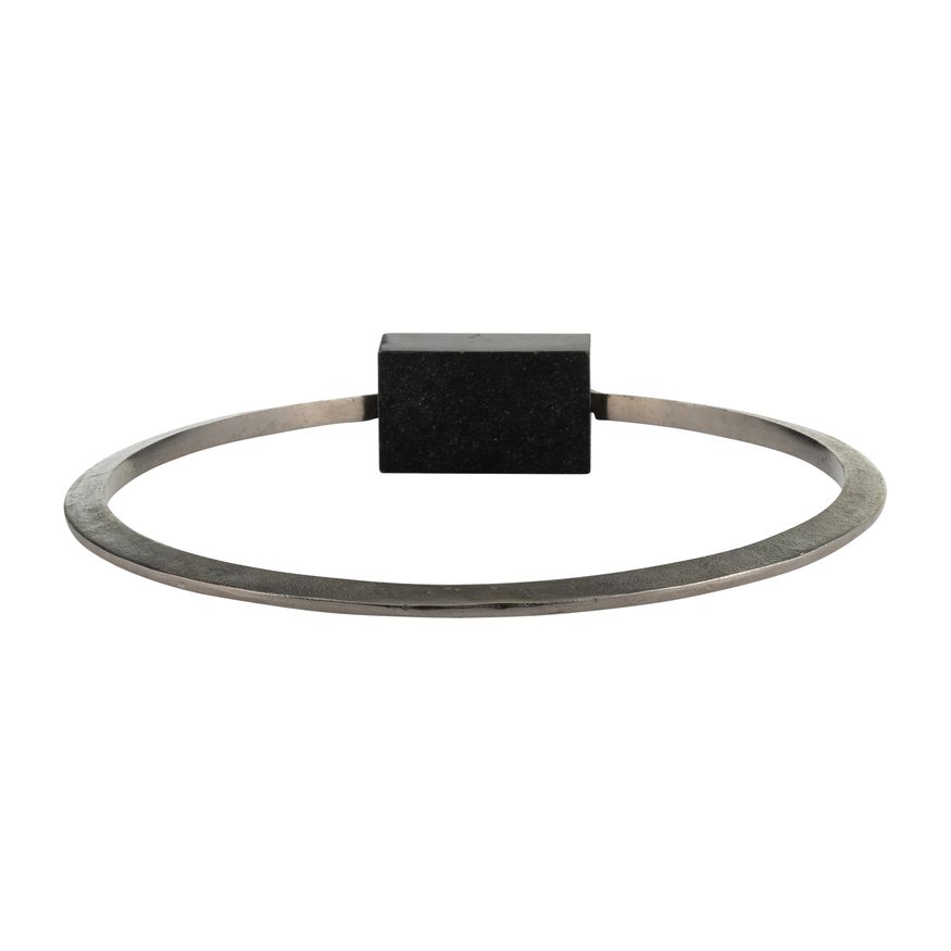 Sagebrook Metal,19",standing Ring With base ,nickel/Black