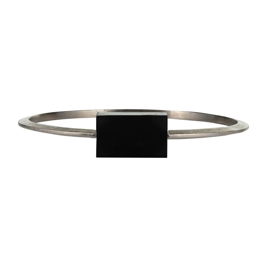 Sagebrook Metal,19",standing Ring With base ,nickel/Black