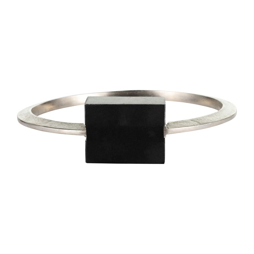 Sagebrook Metal,12",standing Ring With base ,nickel/Black