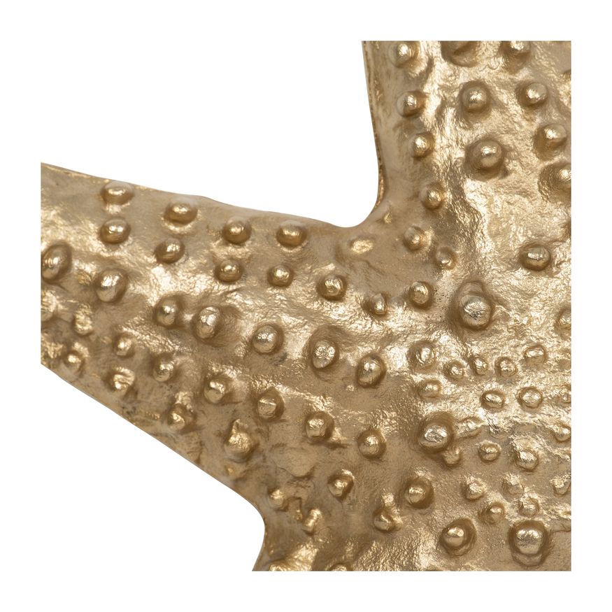 Sagebrook - 15" Metal Texture Star Fish Decor in Champagne