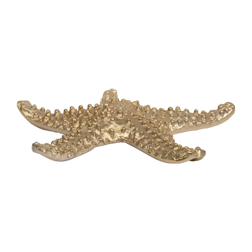 Sagebrook - 15" Metal Texture Star Fish Decor in Champagne