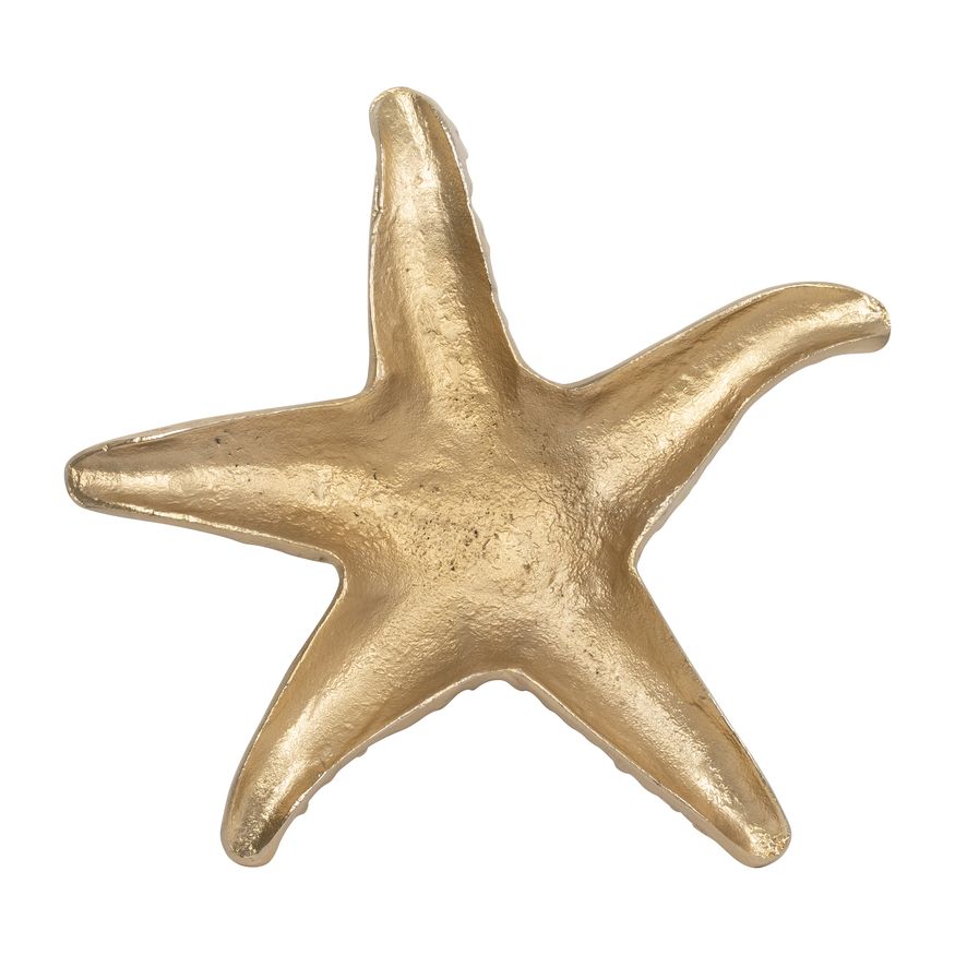 Sagebrook - 15" Metal Texture Star Fish Decor in Champagne