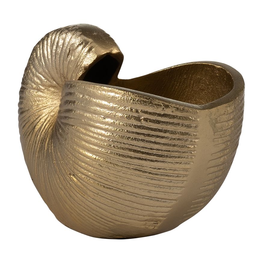 Sagebrook - 4" Metal Hollow Shell Vase in Champagne