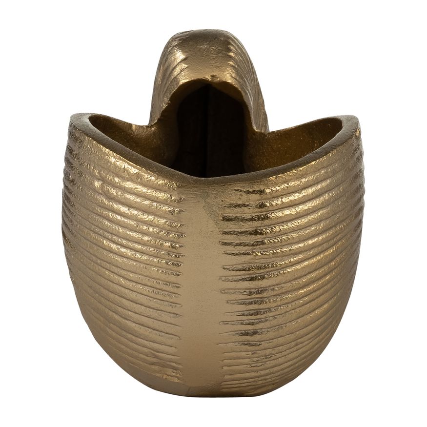 Sagebrook - 4" Metal Hollow Shell Vase in Champagne