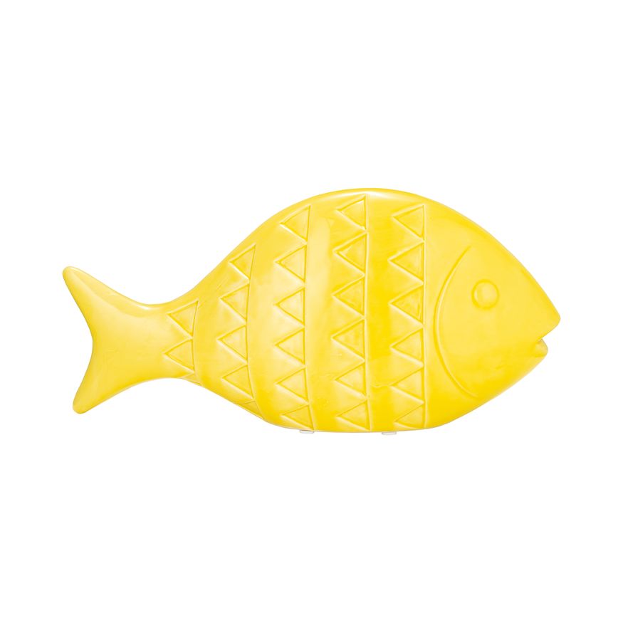 Sagebrook 13" Ceramic Zigzag Scaled Fish