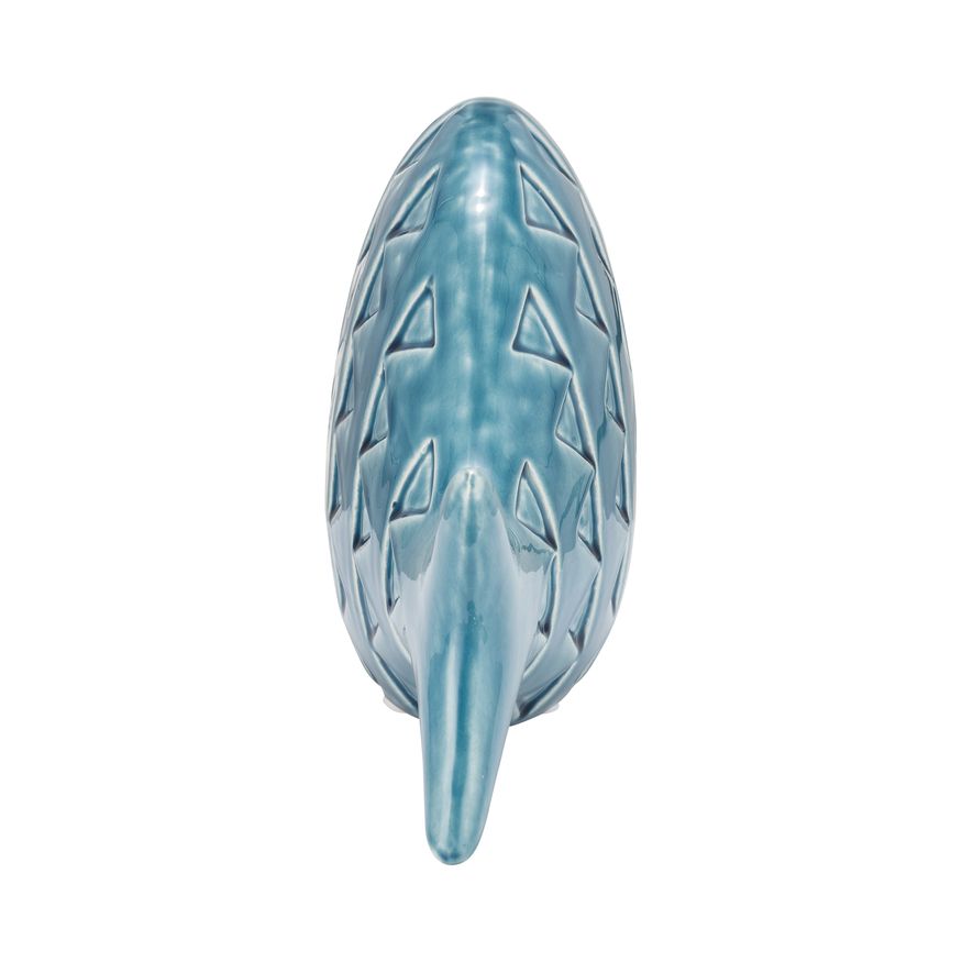 Sagebrook 13" Ceramic Zigzag Scaled Fish - Blue