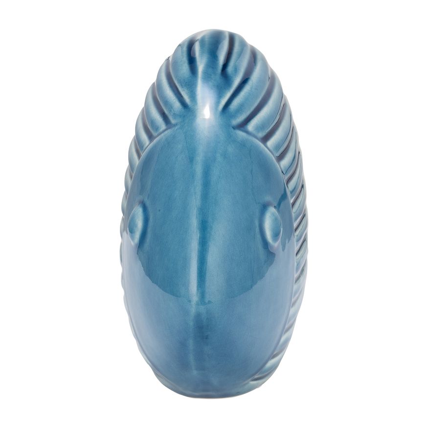 Sagebrook - 11" Ceramic Striped Fish in Blue