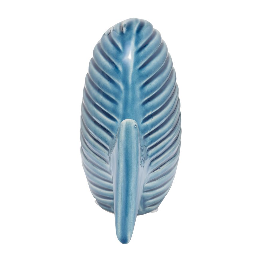 Sagebrook - 11" Ceramic Striped Fish in Blue