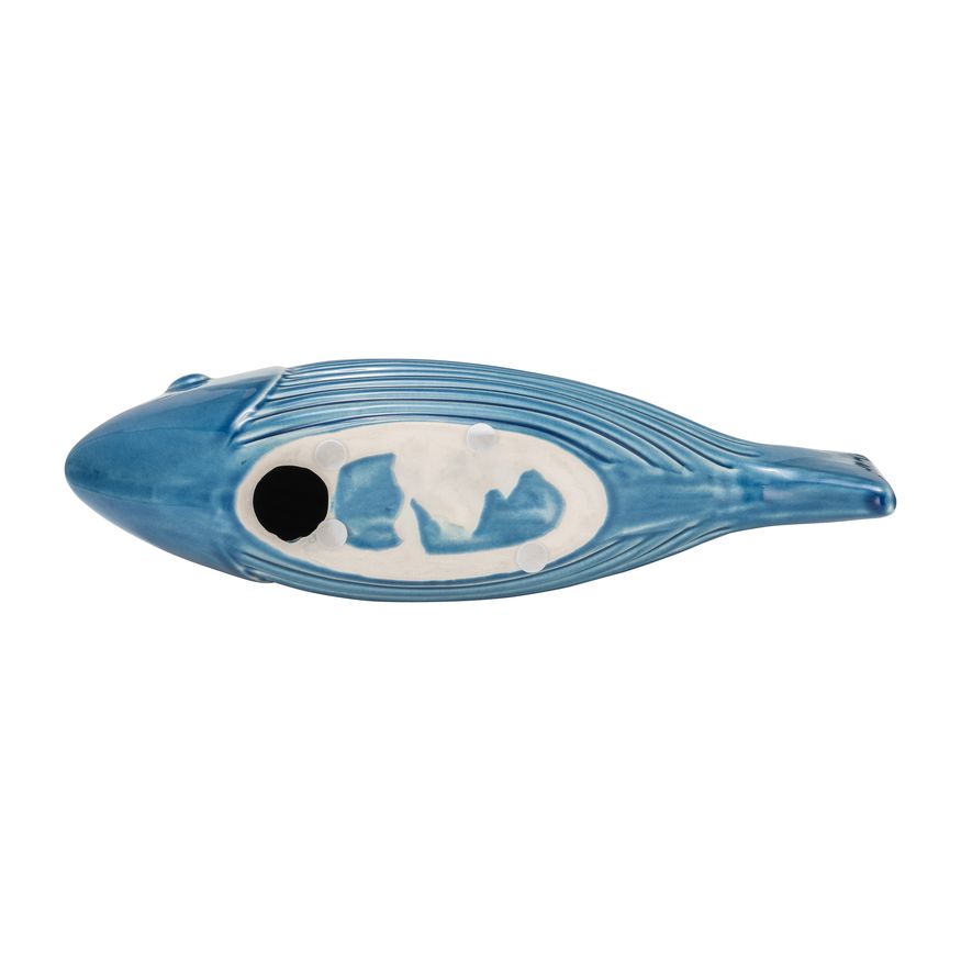 Sagebrook - 11" Ceramic Striped Fish in Blue