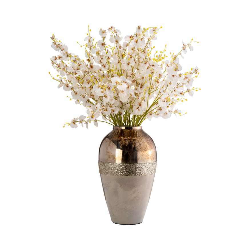 Sagebrook 17" Glass Metallic Vase - Champagne