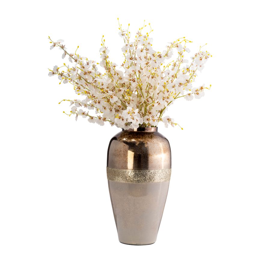 Sagebrook 20" Glass Metallic Vase - Champagne