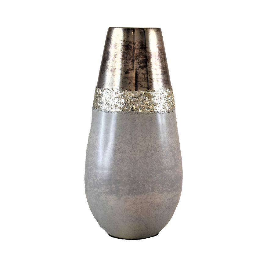 Sagebrook 12" Glass Metallic Vase