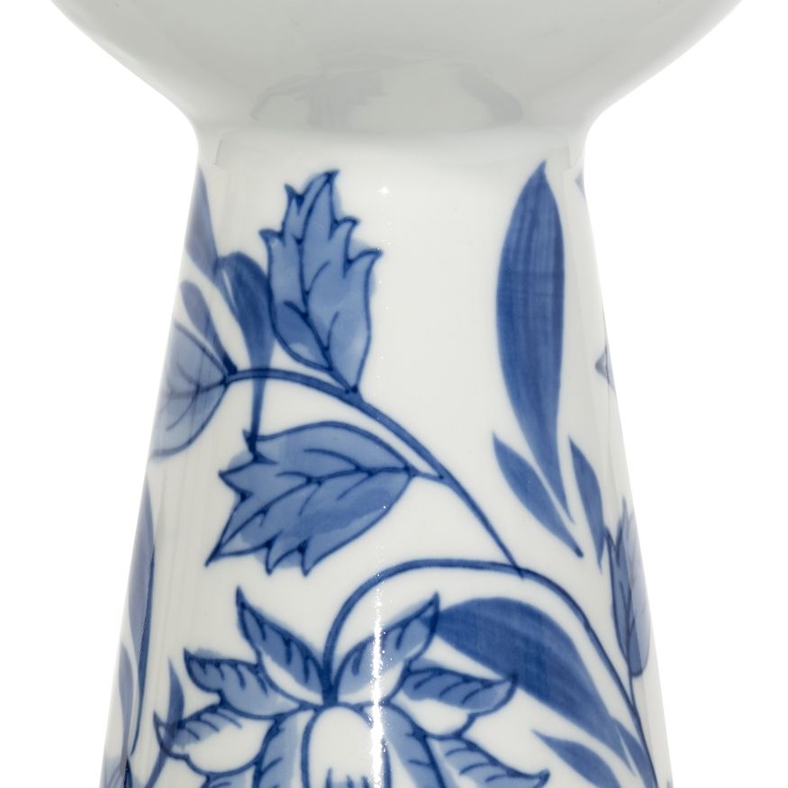 Sagebrook 12" Porcelain Chinoiserie Candle Holder - Blue/White