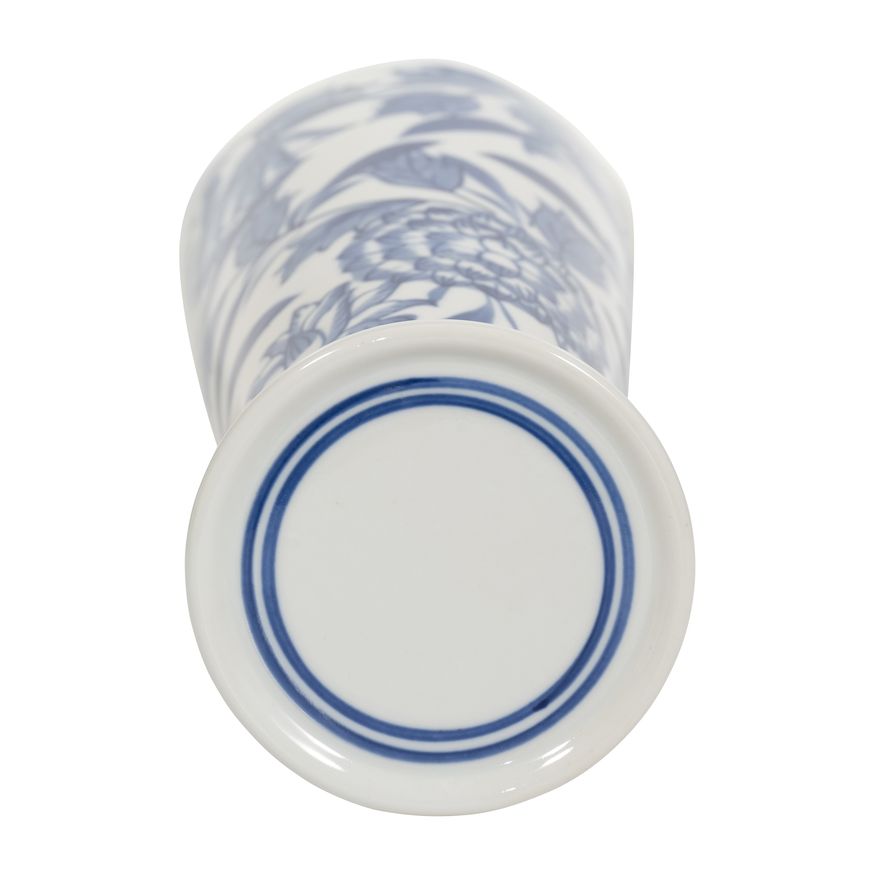 Sagebrook 12" Porcelain Chinoiserie Candle Holder - Blue/White