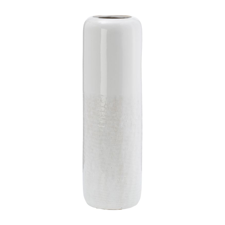 Sagebrook 10" Ceramic Grooved Vase